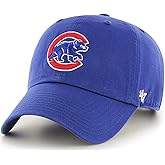47 Brand MLB Team Color Home Primary Logo Clean Up Adjustable Baseball Cap Hat, Adult One Size Fits All