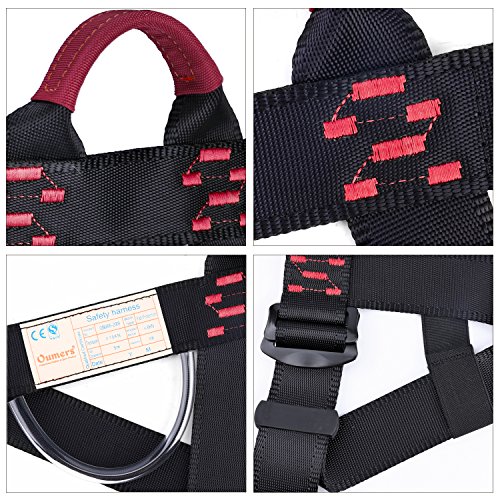 Enhanced Version Climbing Harness, Oumers Half Body Harness Safety Belt Rappelling Equip Well Suit Women Men Child for indoor Rock Climbing School Assignment Expanding Training Tree Work - Thumbnail 4
