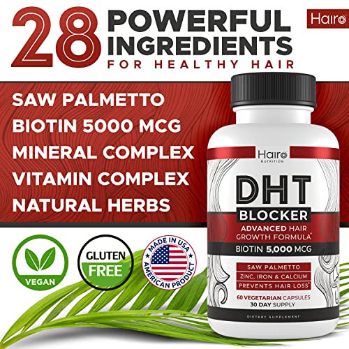 DHT Blocker Hair Growth Supplement High Potency Biotin & Saw Palmetto