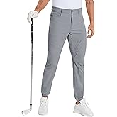 PULI Men's Stretch Golf Joggers Pants with 4 Pockets Waterproof Slim Fit Hiking Casual Travel Work Pants for Men