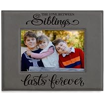 Amazon.com: KATE POSH SIBLINGS - Marco de fotos de piel grabado ...