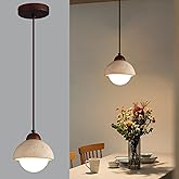 Nordic Natural Stone Shade Pendant Light Wabi Sabi Yellow Cave Stone Chandelier for Kitchen Island,Wood Suspension Lamp for D