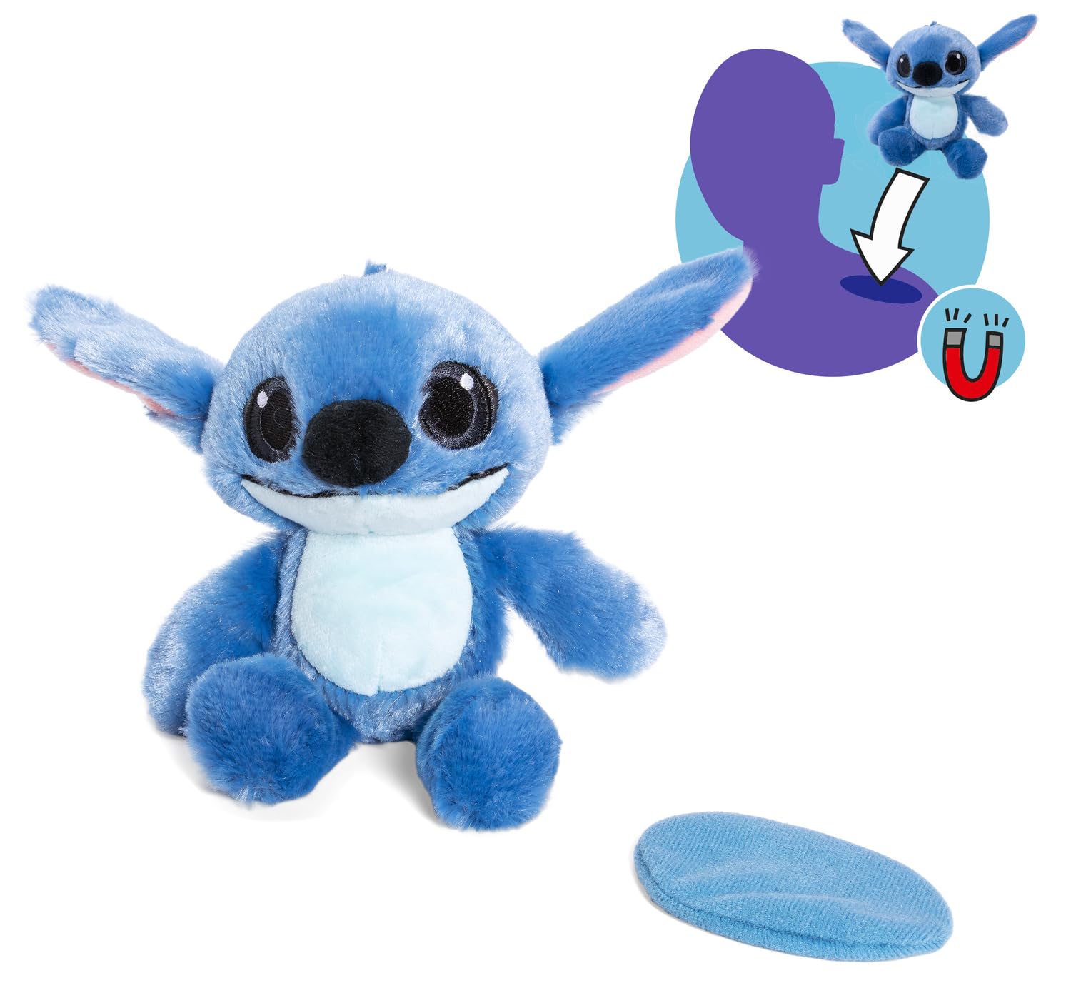 Simba Disney Live Action Stitch Schulterplüsch – weiche Plüschfigur (25 cm) des beliebten Disney‑Charakters, Baby‑ und Kinder‑Kuscheltier ab 0 Monaten 2
