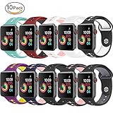 GHIJKL Sports Band for Apple Watch 38mm 42mm, Soft Silicone Replacement iWatch Wristband for Apple Watch Sport, Series 1, 2, 3