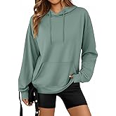 Trendy Queen Womens Fall Fashion T Shirts Basic Drawstring Pullover Loose Fit Hoodies Winter Clothes with Pocket