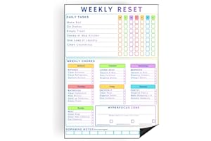 ADHD Cleaning Planner for Adults – Magnetic Dry Erase Board Daily, Weekly Adhd Cleaning Schedule & Checklist – Household Chor