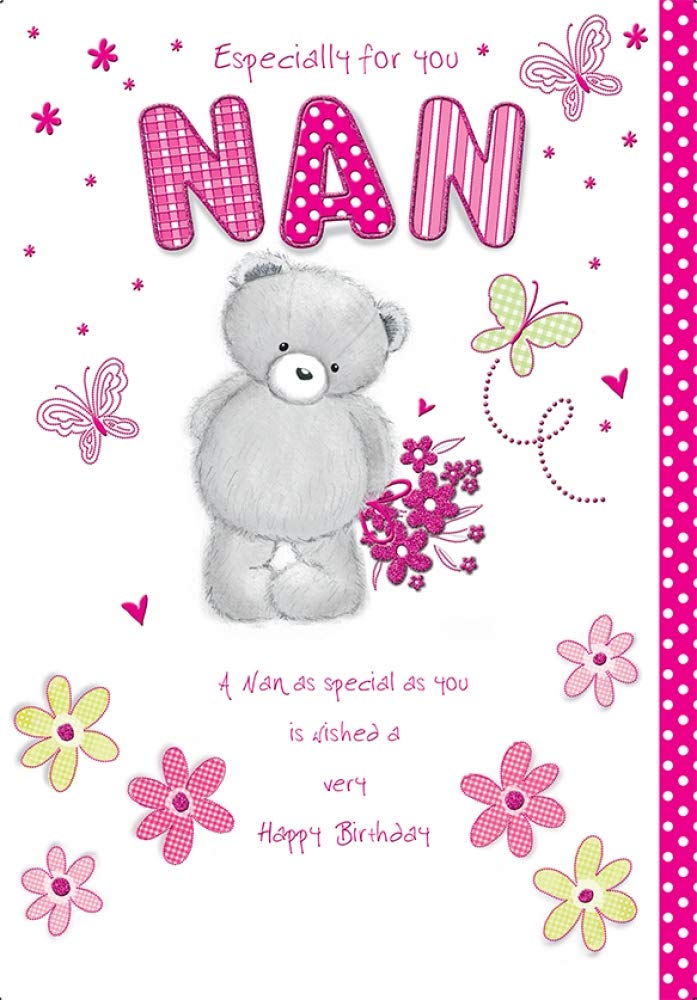 Piccadilly Greetings Group Ltd Especially for You NAN Birthday Card - Large - 9 x 6.25 Inches, Pink