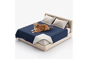 DKSLIPGO Water Resistant Dog Bed Cover Pet Blanket with Anti-Slip Back for Furniture Bed Couch Sofa (82x82 Inch,Navy)