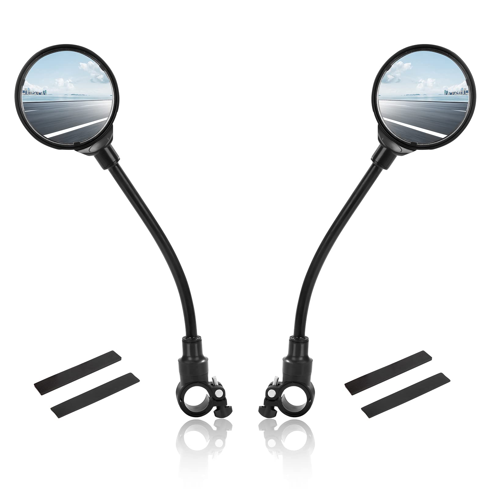 Bike Mirror Universal Bicycle Wide Angle Rear View Mirrors 360° Rotatable Bike Handlebar Mirrors for MTB Bike Mountain Road Bike E-Bike 2 PCS