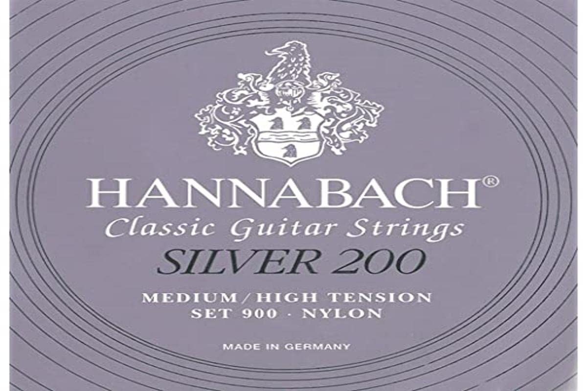 Hannabach Classical Guitar Strings Series 900 Medium-High Tension Silver 200 - 3 String Bass Set - 9007MHT
