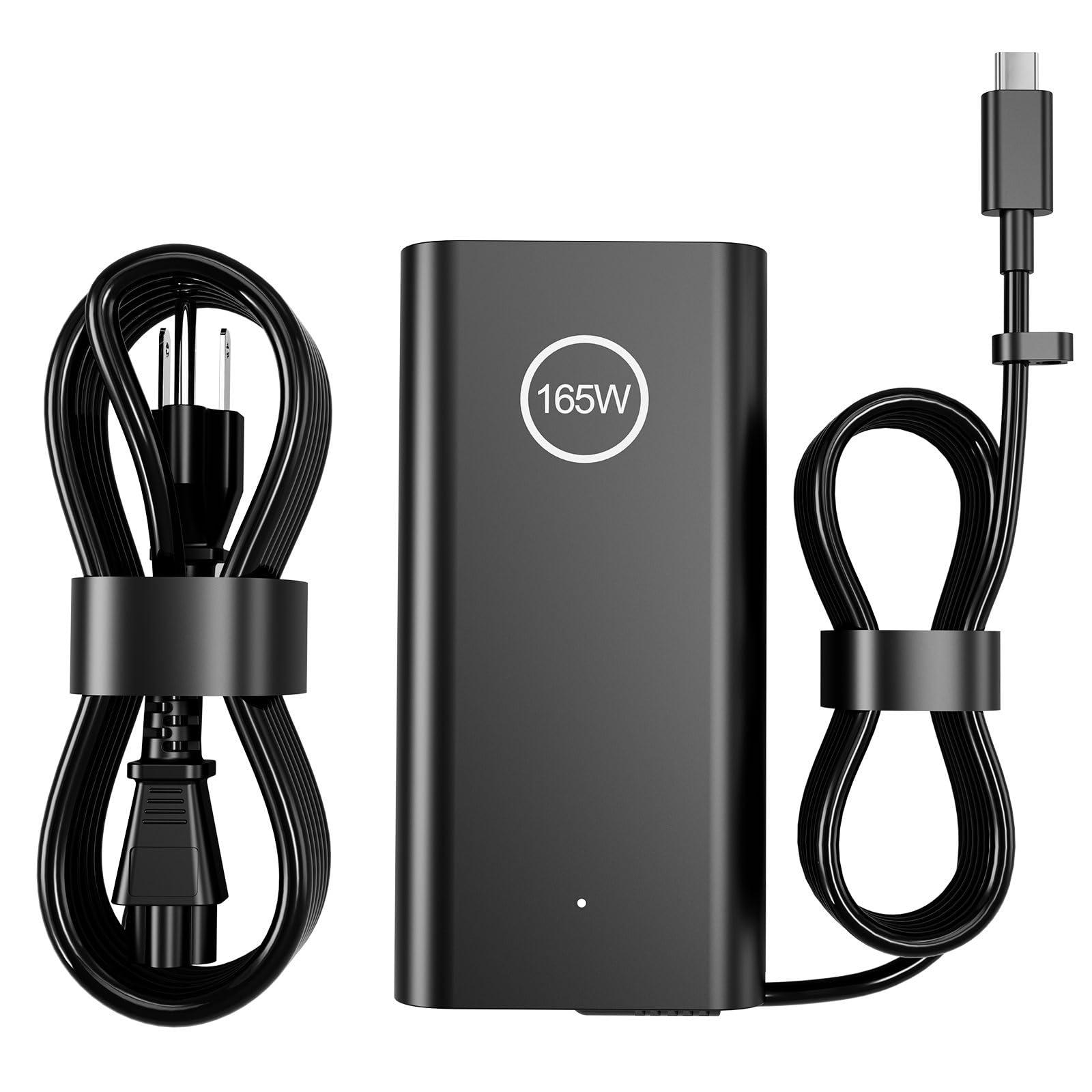 Photo 1 of 165W 28V 5.893A USB C AC Laptop Charger Compatible with Dell Precision 5680 5690 XPS 17 9720 9730 Inspiron 14 Plus 7430 16 Plus 7640 HA165PM210 DA165PM210 Power Supply Adapter