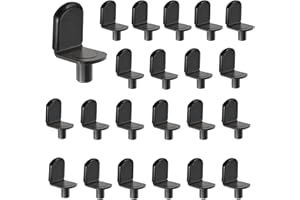AQSXO Shelf pins, Glass Supports Furniture Cabinet Closet Bookcase Shelf Bracket-Style Pegs, Black 30 Pack.A