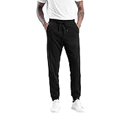 THE GYM PEOPLE Mens' Fleece Joggers Pants with Deep Pockets in Loose-fit Style