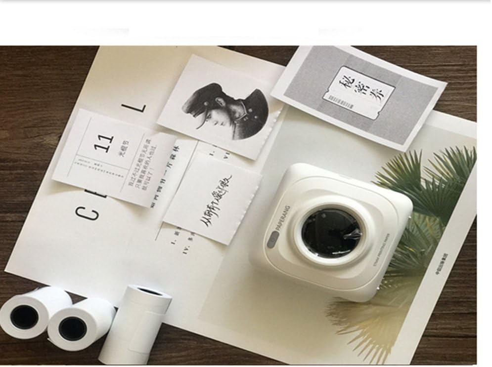 Glossy Printable Sticker Paper Roll -White Direct Thermal Paper Self-Adhesive 57x30mm PAPERANG Mini Wireless Mobile Instant Printer,Set of 6