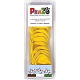 Dog Boots Disposable, Reusable, Waterproof Pawz Set of 12 Color:Yellow Size:XX-Small Pack of 2