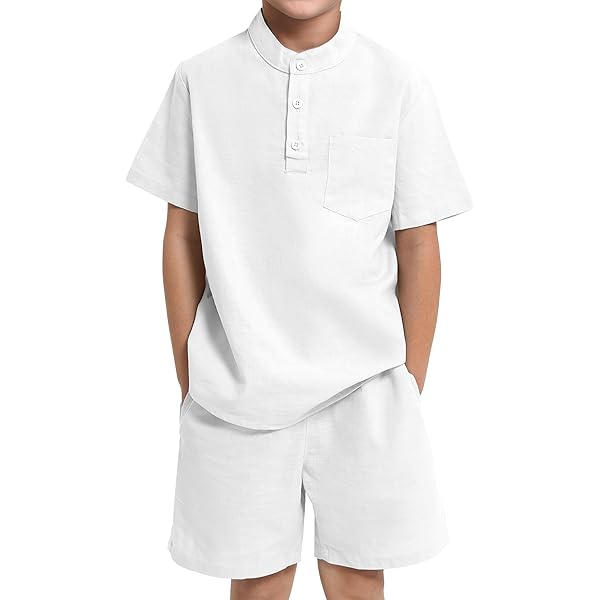 Tissu Respirant Arshiner Ensemble Hawaïen Garçon Chemise Et