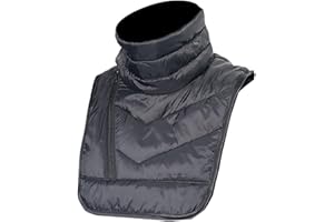 Winter Neck Warmer - Windproof Zipper Closure - Motorcycle Neck Chest Wind Guard - for Skiing Fishing Running Hiking Outdoor 