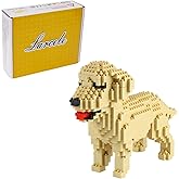 Larcele Micro Dog Building Blocks Mini Pet Building Toy Bricks,950 Pieces KLJM-02 (Golden Retriever)
