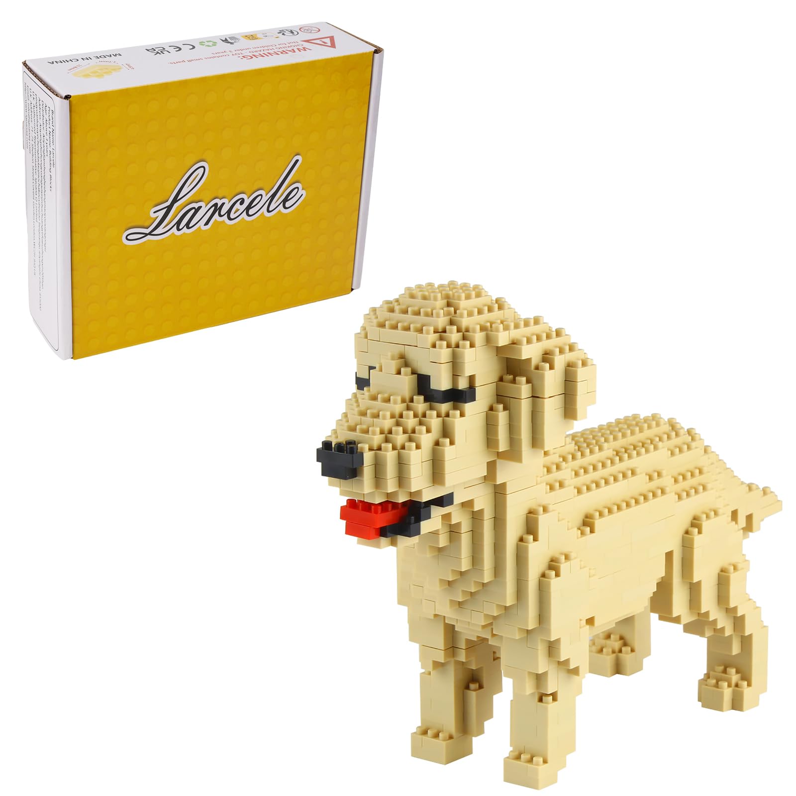 Larcele Micro Dog Building Blocks Pet Mini Building Toy Bricks,950 Pieces KLJM-02 (Golden Retriever) — image 1