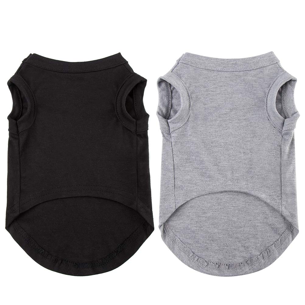 KOOLTAIL Dog T Shirts Pet Summer Vests I Love My Mom Dog Clothes with Fashion Printing 2 Pack