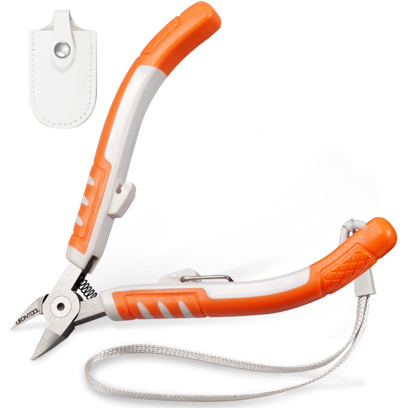 LEONTOOL Diagonal Cutting Pliers 5-Inch Wire Cutters with Hand Rope and Protective Cover Side Cutters Flush Cutter Diagonal Cutters Wire Pliers for Jewelry Making Cable Cutter for Narrow Area — image 1