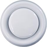 VENTS UK 125mm White Round Ceiling Vent Cover PVC Diffuser with Fixing Ring view 1