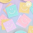 xo, Fetti Smile Party Napkins, 3-ply, 24 pcs - Happy Pastel Birthday Party Decorations, Cute Bachelorette Party, Cool Cocktail Napkins