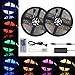 YUNSHANGAUTO Waterproof LED Strip Light 32.8ft (10m) RGB 300LEDs Color Changing 5050 Dimmable Multicolored LED Lights Kit with 44key Remote for Ceiling Bar Counter Cabinet Lighting