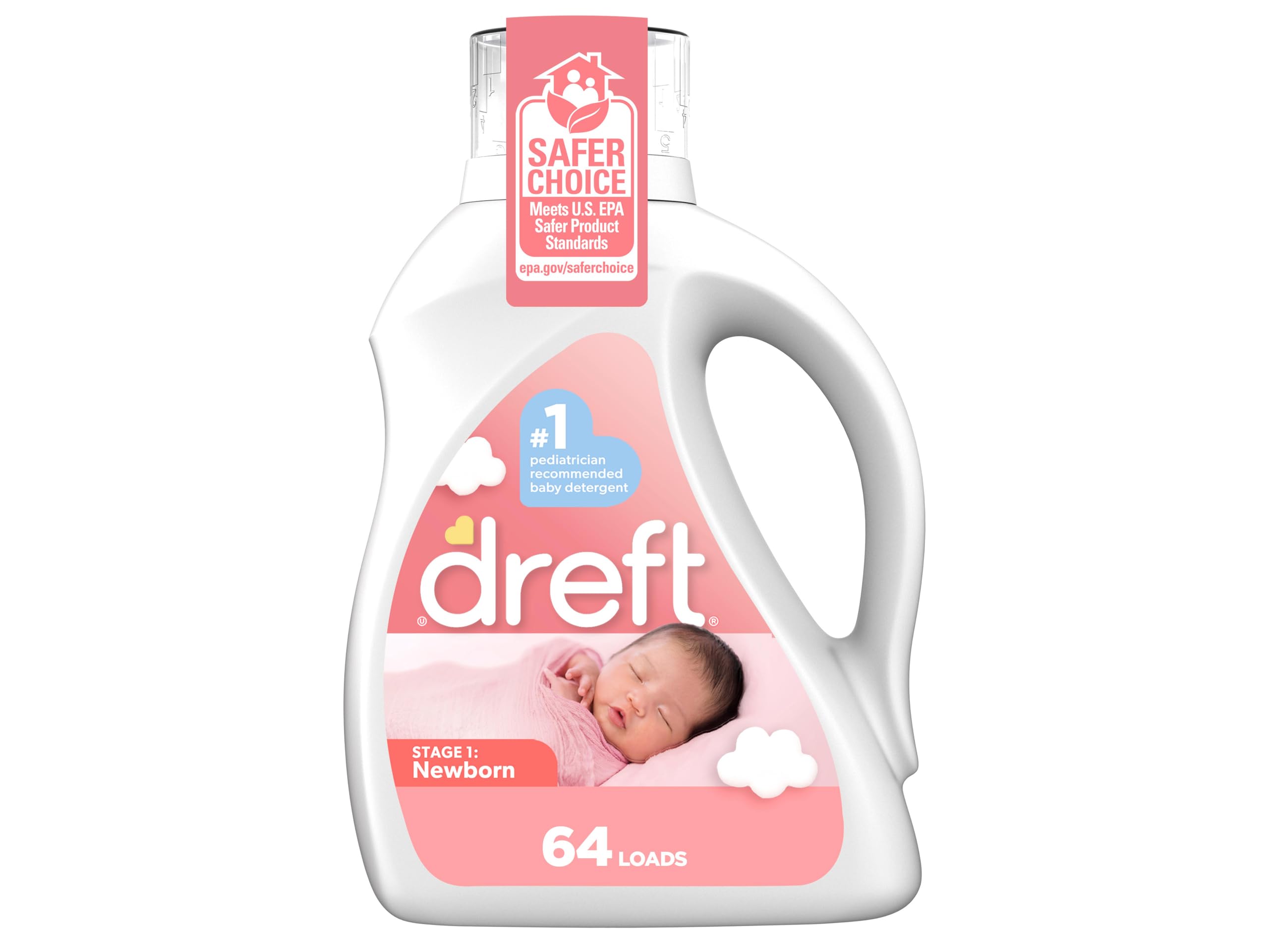 Photo 1 of Dreft Stage 1 Newborn Baby Liquid Laundry Detergent, Gentle on Sensitive Skin, HE Compatible, 64 loads