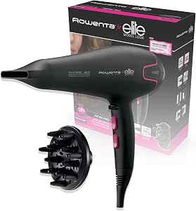Rowenta Infini Pro Elite CV8722 - Secador de pelo profesional, motor  profesional AC 2200W, función Ionic, boquilla concentradora de 8 mm y  difusor, 2 velocidades, 3 temperaturas, botón aire frío, Rosa :