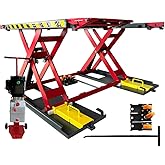 X77 7000Lbs 110V Car Lift Scissor Lift, Electric Release 39.37" Auto Lift Adjustable Mid Rise Lift for Cars, SUVs, Light Trucks, Garage