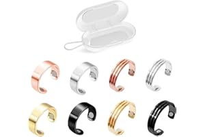 Lexziuo 8PCS Magnetic Anti Snoring Ring for Men and Women, Stop Snoring Device Finger Ring, Natural Snoring Solution & Sleep 