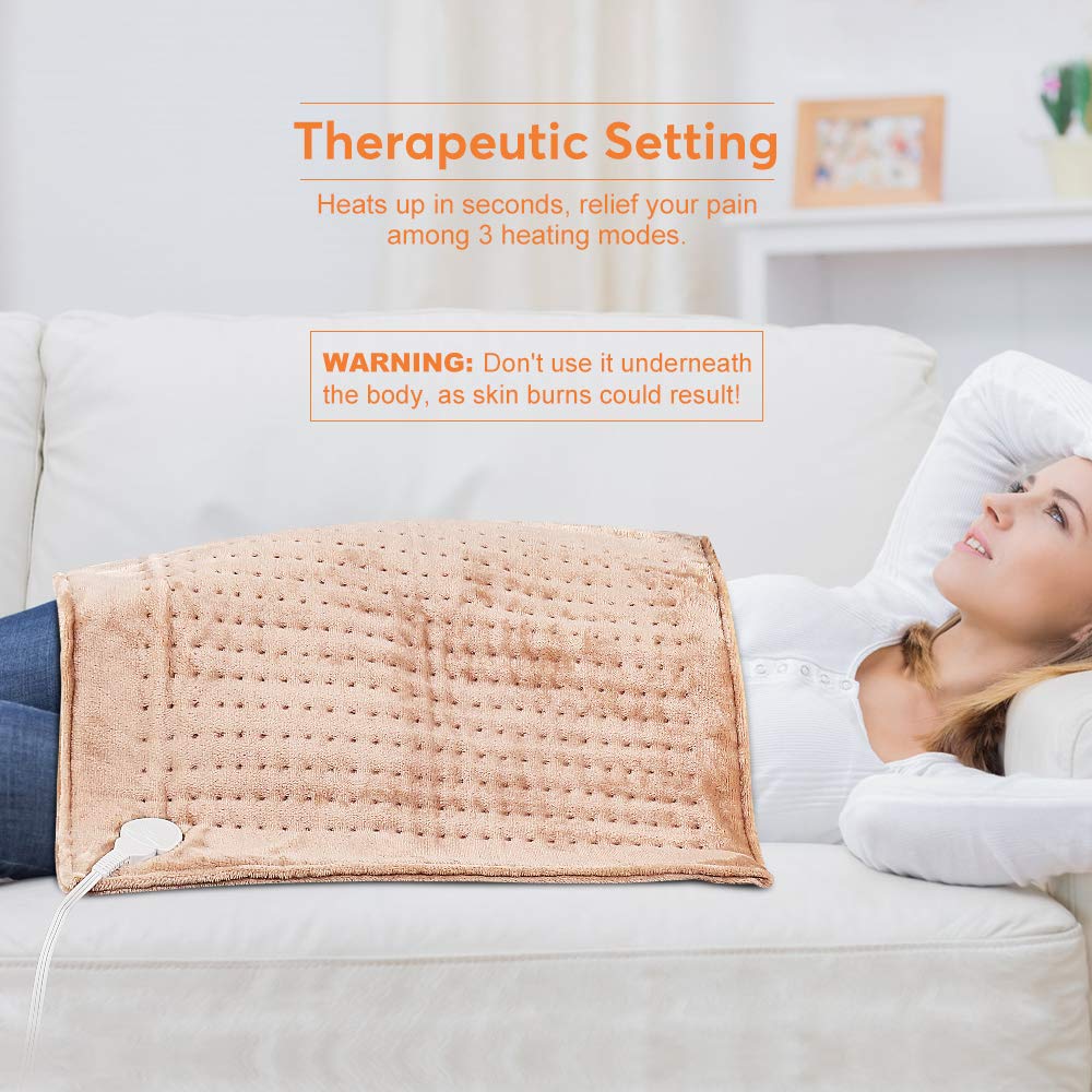 XXXL King Size Heating Pad With Moist/Dry Option 24" X Extra Large