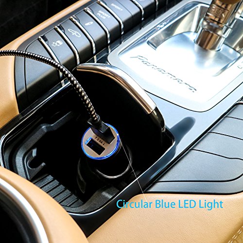 image for Suanna iPhone Car Charger, 24W/4.8A Rapid Dual Port USB Car Charger Ad