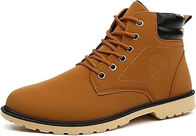 Amazon And More アンドモア レインシューズ メンズ レインブーツ ショートブーツ ワークブーツ メンズ 防水 防滑 イエローブーツ レインシューズ