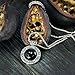 Antique Style Round Floral Design Black Onyx Pendant 925 Sterling Silver Women's Necklace, 20