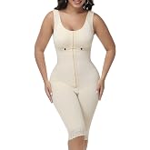M MYODRESS Fajas Colombianas Moldeadoras Body Shaper Tummy Control Shapewear Knee Length Post Surgery Compression Garment