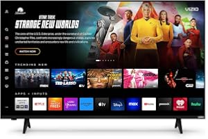 VIZIO 43 Inch FHD Smart TV Full Array LED, HDR10, Bluetooth Compatible, Works with AirPlay 2 and Chromecast Built-in, DTS Virtual X and HDMI VRR (VFD43M-0804) (Renewed)