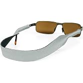 Croakies Original Glasses Strap, Silver 32" x 3/4"