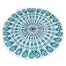 Popular Handicrafts Floor Pillow Cushion Cover - Hippie Mandala Cushion Cover Large with Pom Poms Soft Particles - Pouf Cover Round Bohemian Yoga Decor, 32