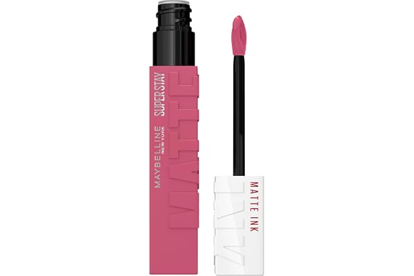 Maybelline New York Liquid Lipstick, Long Lasting Pink Lip Color, Transfer-Proof, Up To 16 Hours Wear, Super Stay Matte Ink,