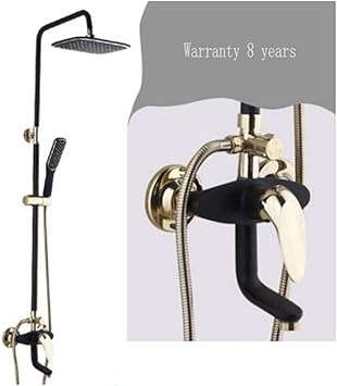 Full Copper Flower Spray Suit Jade Leaf Black Gold European Shower Lifting Flower Spray Pressurized Hand Spray Bathtub Shower Systems Amazon Canada