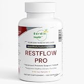 RestFlow Pro Advanced Prostate Support Supplement, 120 Capsules | Saw Palmetto Free Formula, Beta-Sitosterol &amp; Pumpkin Seed Oil, Supports Urinary Flow &amp; Nighttime Comfort, 2 Month Supply
