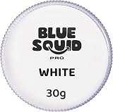 Blue Squid Classic White Face Paint 30g Professional Water Based Single Cake