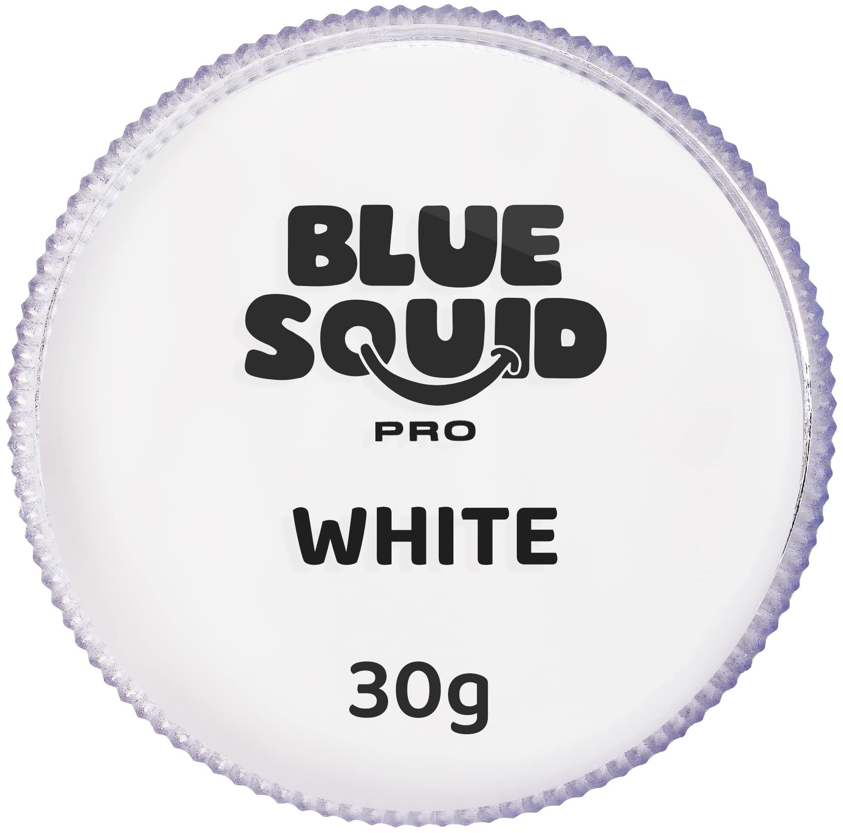Blue Squid PRO Face Paint - Professional Water Based Single Cake Facepaint & Body Paints - SFX Makeup, Kids Adults Painting for Costume, Halloween Face Paints for Children - Classic White 30g / 1oz