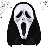 3D Creepy Scream Mask, Halloween Full Head Horror Mask for Adults | Halloween Costume, Scary Design, Haunted Decoration, Cosplay Use, Scary Latex Mask for Haunted Decoration &amp; Costume Cosplay