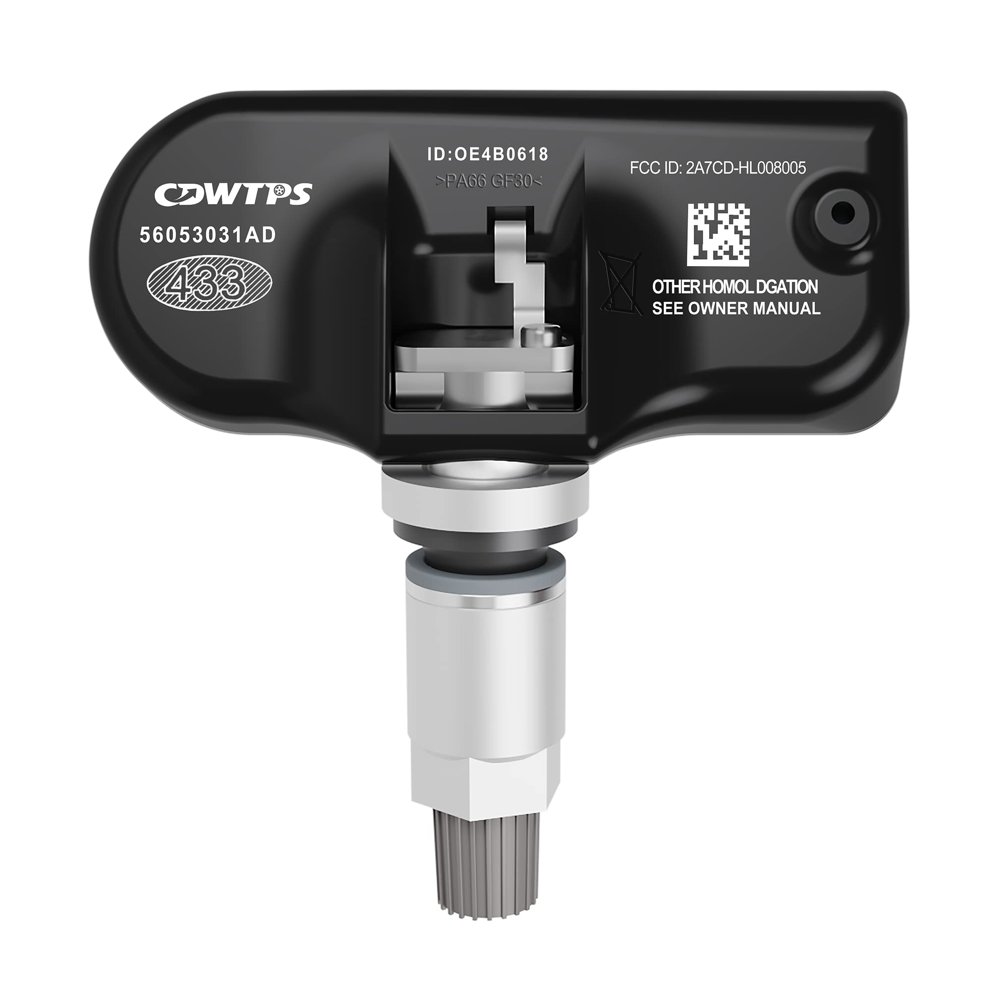 CDWTPS 56053031AD Tire Pressure Sensor,Tire Pressure Monitoring System(TPMS) Sensor 433MHz Replacement for Chrysler Dodge Jeep(1-Pack)