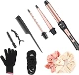 JAETON 3 in 1 Curling Wand Set 9mm 18-25mm 32mm Ceramic Barrels 65W 100-240V view 7