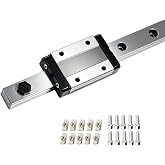 MGN12 300mm Linear Rail Guide with MGN12H Stainless Steel Carriage Block | for Ender 3, Corexy, Tronxy, Delta Kossel 3D Printers Upgrades and CNC Machine