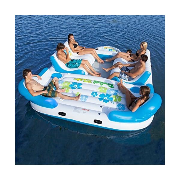 Tropical-Tahiti-Floating-Island-Lounger-Seat-With-6-Person-Capacity